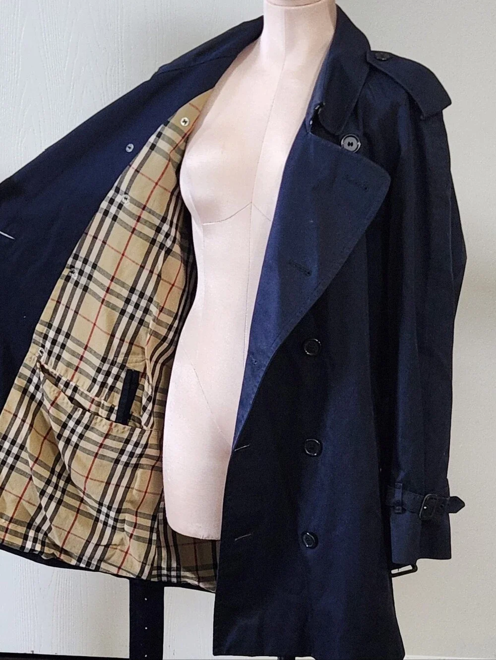Burberry Classic Double Breasted Trench Coat Iconic Navy - Picture 4 of 16